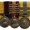 Queen's Sudan, QSA (Clasps - Cape Colony, Orange Free State, Transvaal, South Africa 1901, South Africa 1902) and Khedives Sudan (Clasps - The Atbara, Khartoum) Medal Group of Three - Pte. J. McDonald, 1st Bn. Seaforth Highlanders (18th Mounted Infantry)