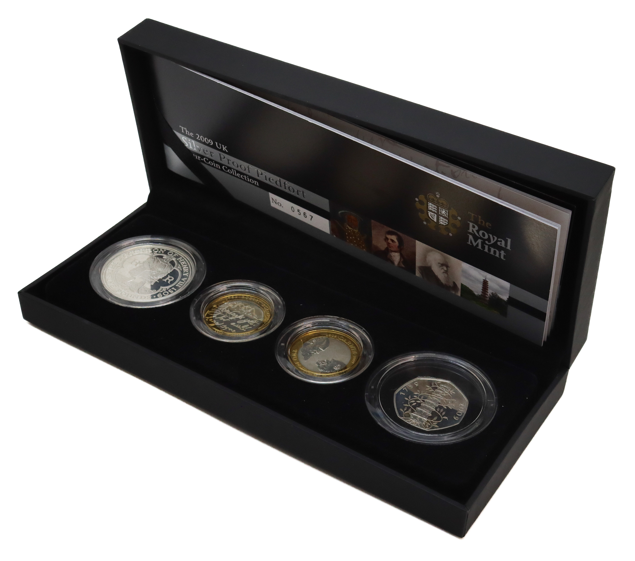 Royal Mint 2009 United Kingdom Silver Proof Piedfort Four-Coin Collection