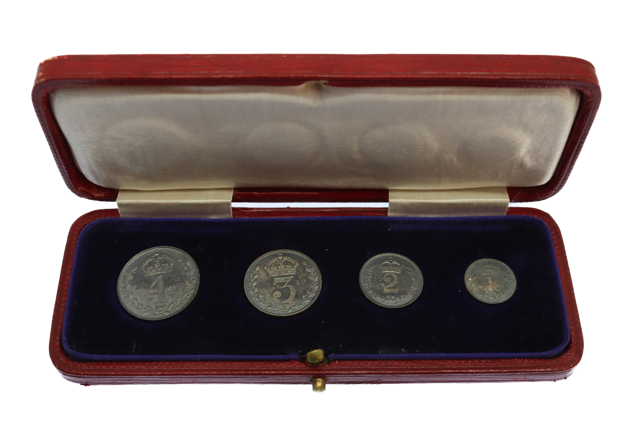 1912 George V Maundy Money Coin Set in Dated Box