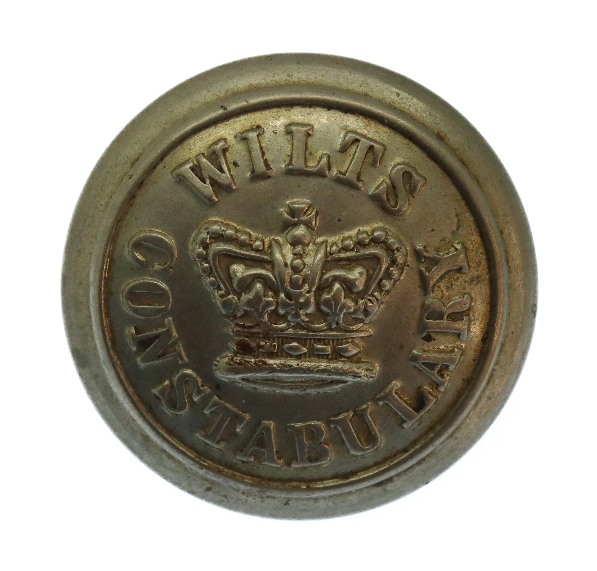 Victorian Wiltshire Constabulary White Metal Button (24mm)