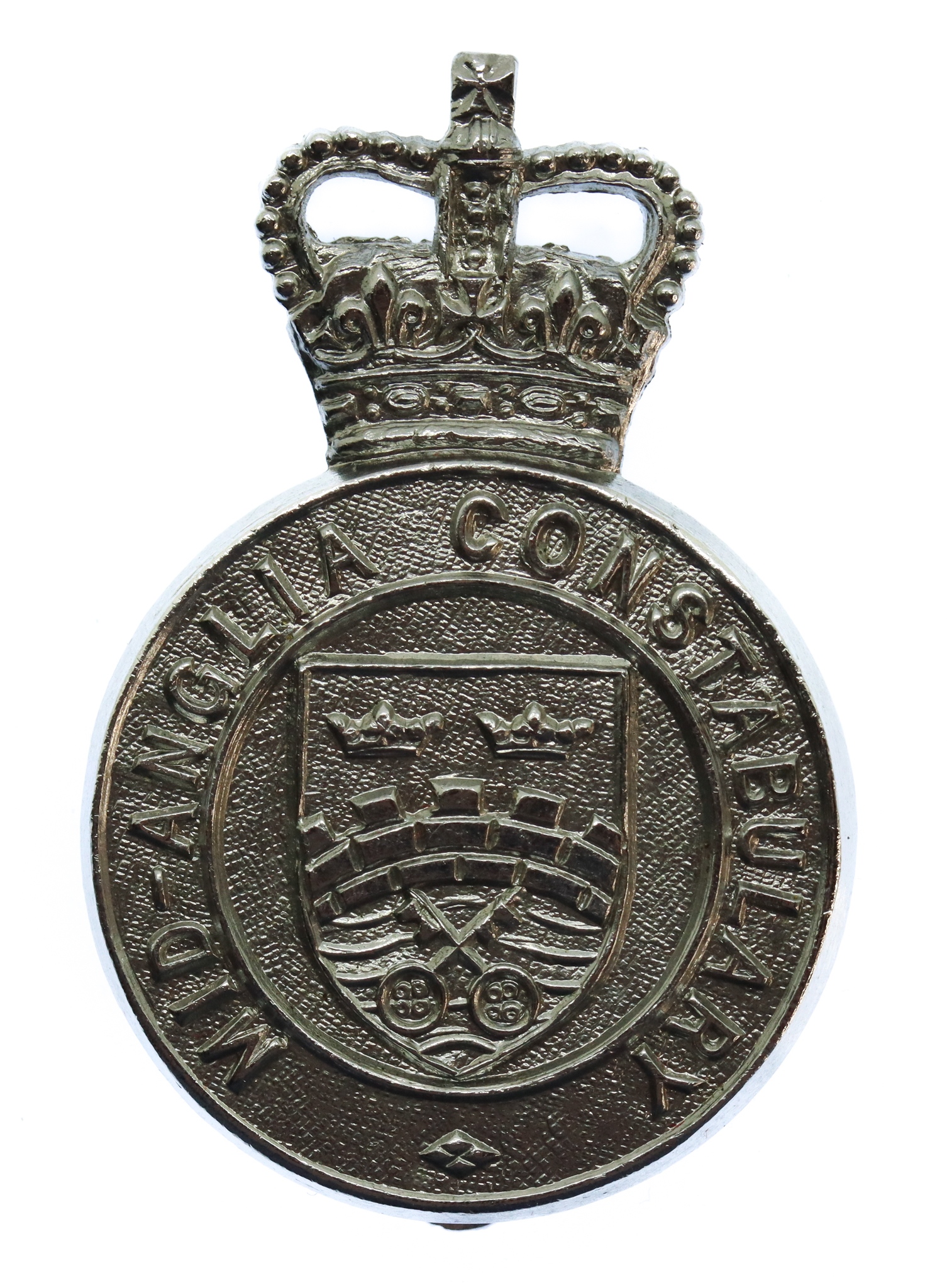 Mid- Anglia Constabulary Cap Badge - Queen's Crown