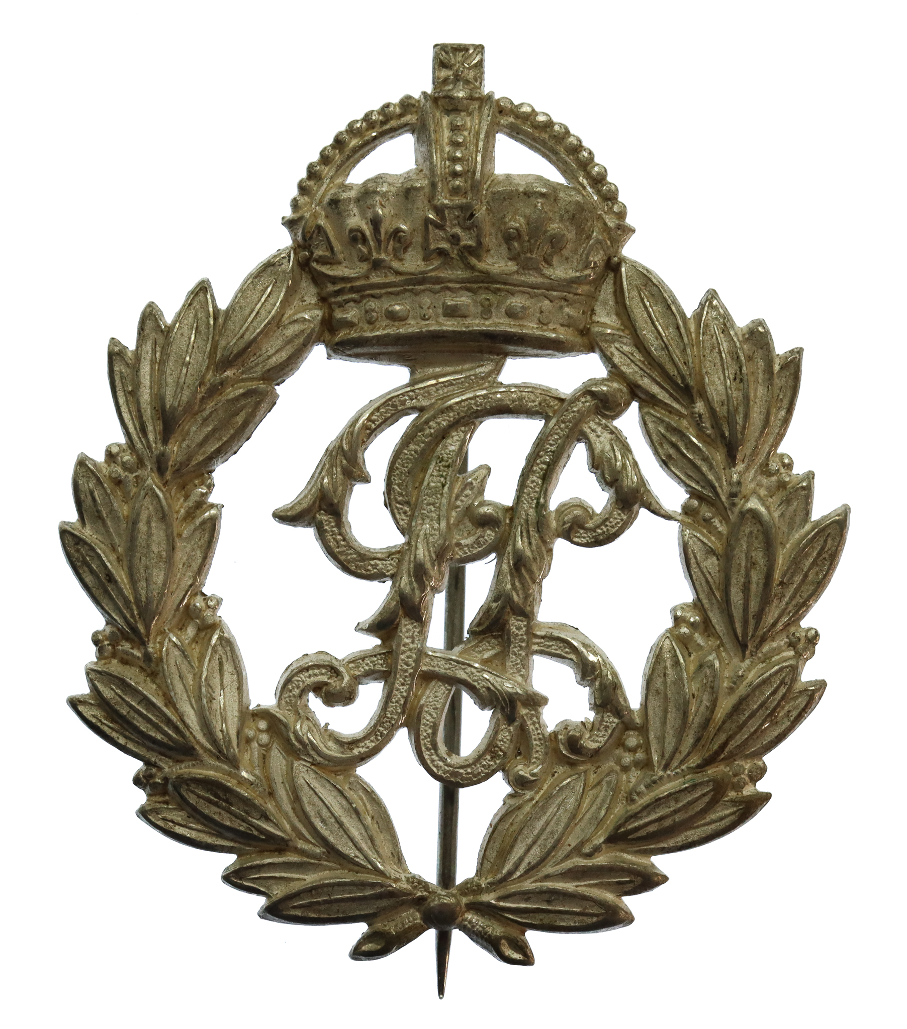 Obsolete Indian Police Headdress Badge - King's Crown