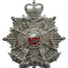 Border Regiment Anodised (Staybrite) Cap Badge - Queen's Crown