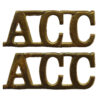Pair of Army Catering Corps (ACC) Shoulder Titles