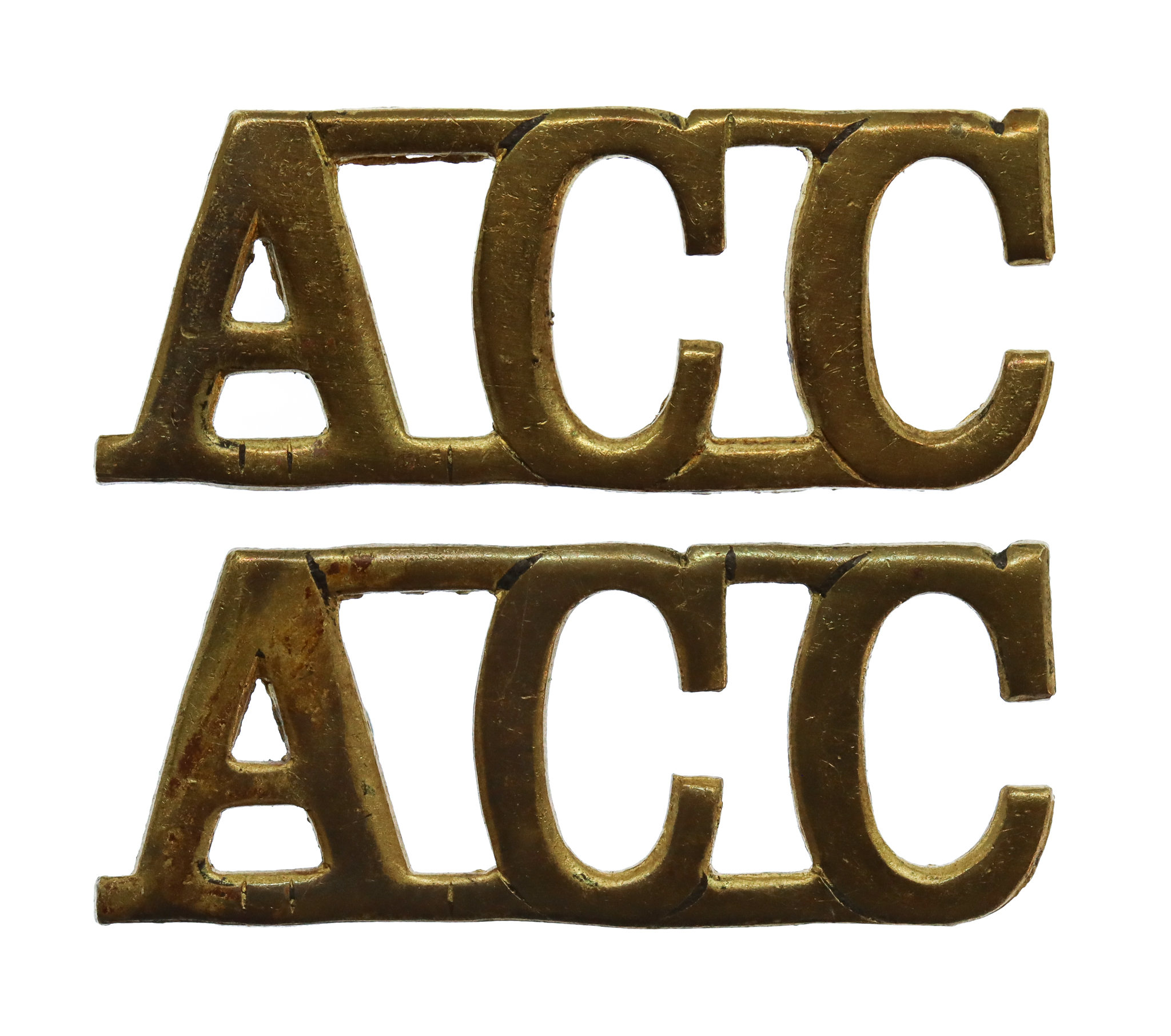 Pair of Army Catering Corps (ACC) Shoulder Titles