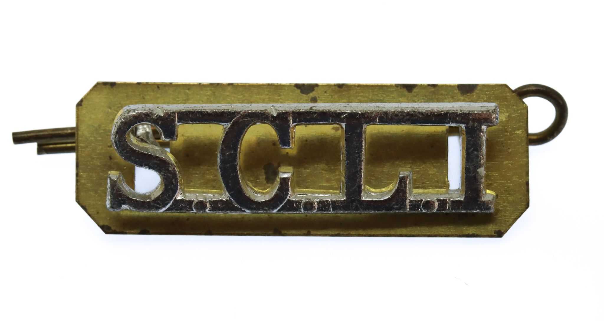 Somerset & Cornwall Light Infantry (S.C.L.I.) Anodised (Staybrite) Shoulder Title