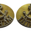 Pair of Durham Light Infantry (Bugle/DURHAM) White Metal Shoulder Titles