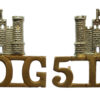 Pair of 5th (Royal Inniskilling) Dragoon Guards (Castle/5DG) Shoulder Titles 