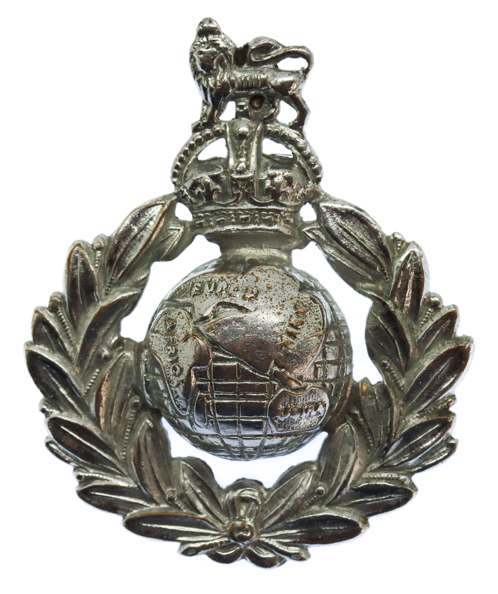 Royal Marines Chrome Cap Badge - King's Crown