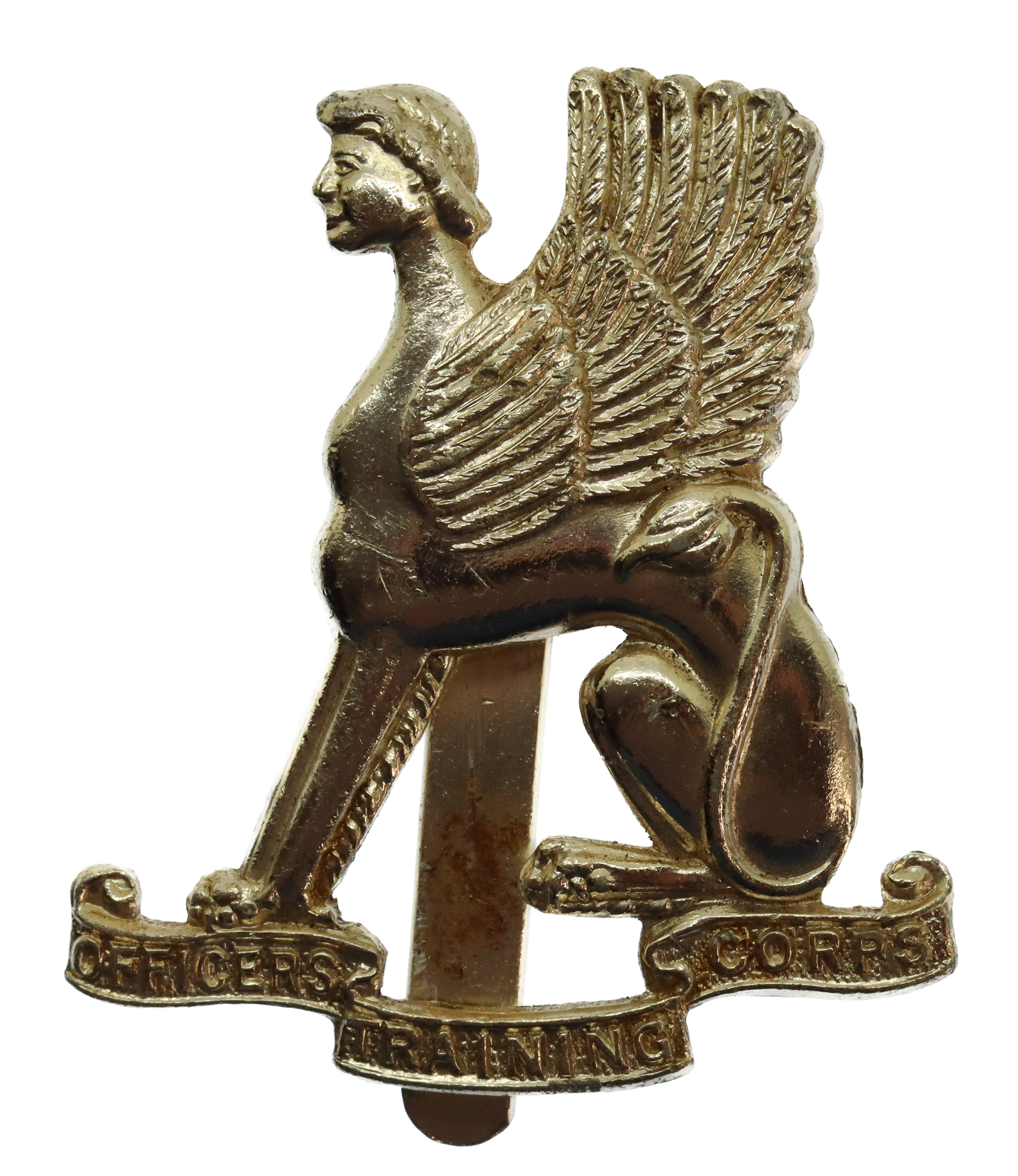 Leeds University O.T.C. Anodised (Staybrite) Cap Badge