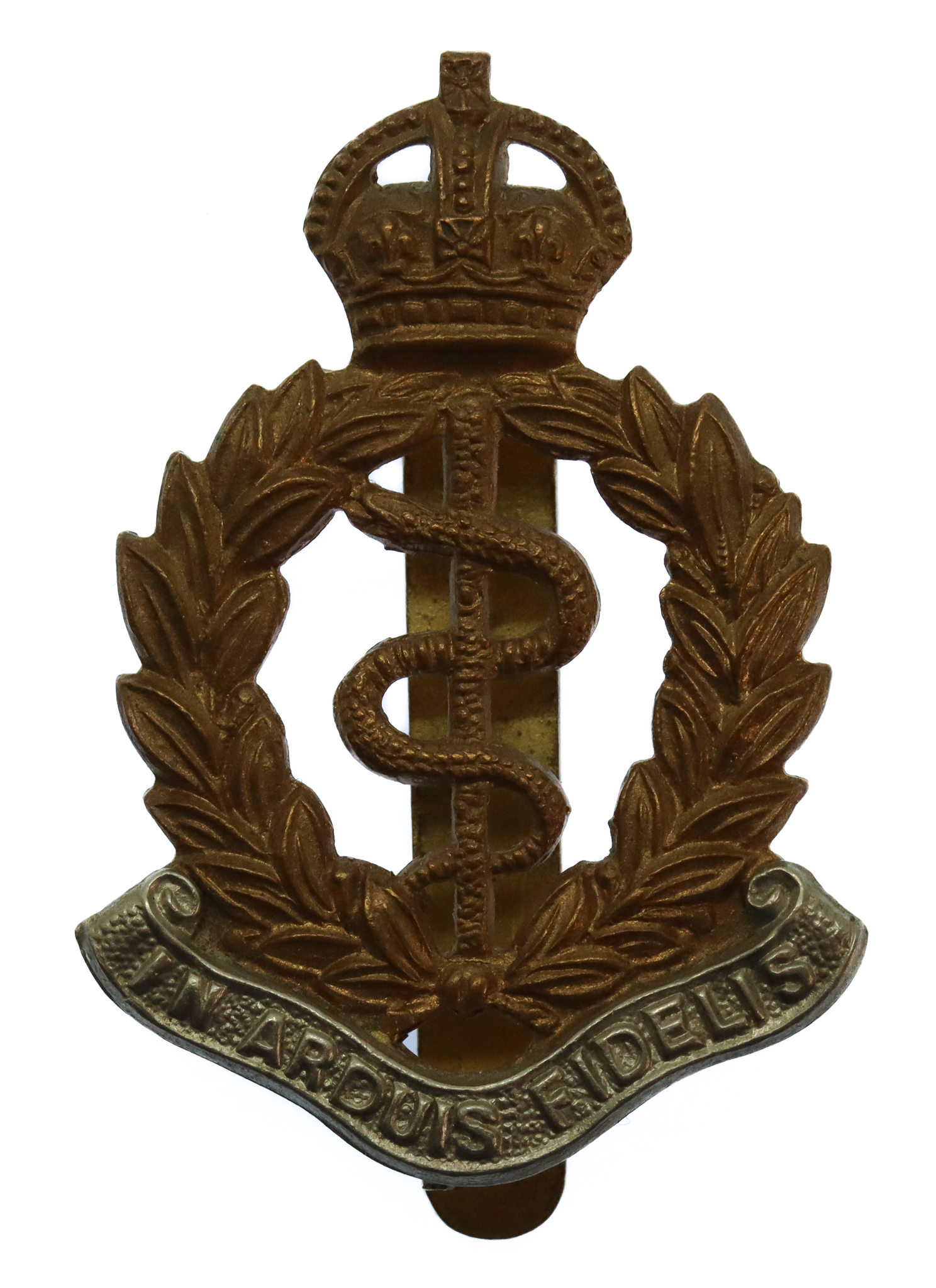 Royal Army Medical Corps (R.A.M.C.) Bi-Metal Cap Badge - King's Crown