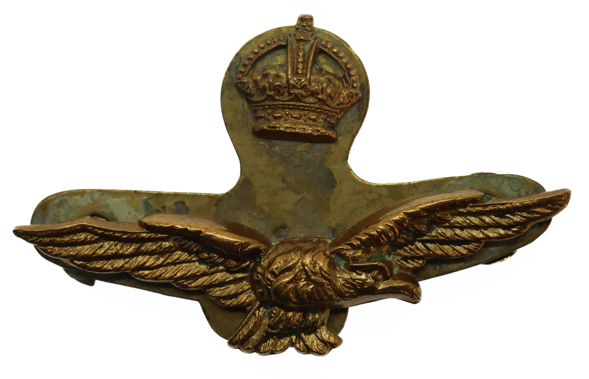 Royal Air Force (R.A.F.) Officer's Field Service Cap Badge - King's Crown