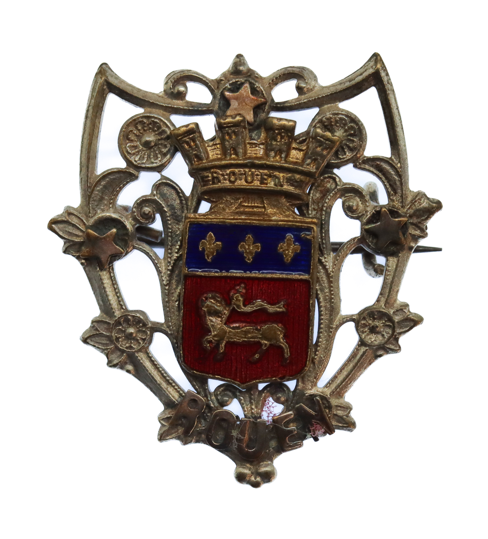 WW1 Rouen Enamelled Sweetheart Brooch
