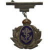  Royal Navy Silver & Enamel Pendant Sweetheart Brooch - King's Crown