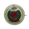 Royal Engineers Sterling Silver & Guilloche Enamel Sweetheart Brooch