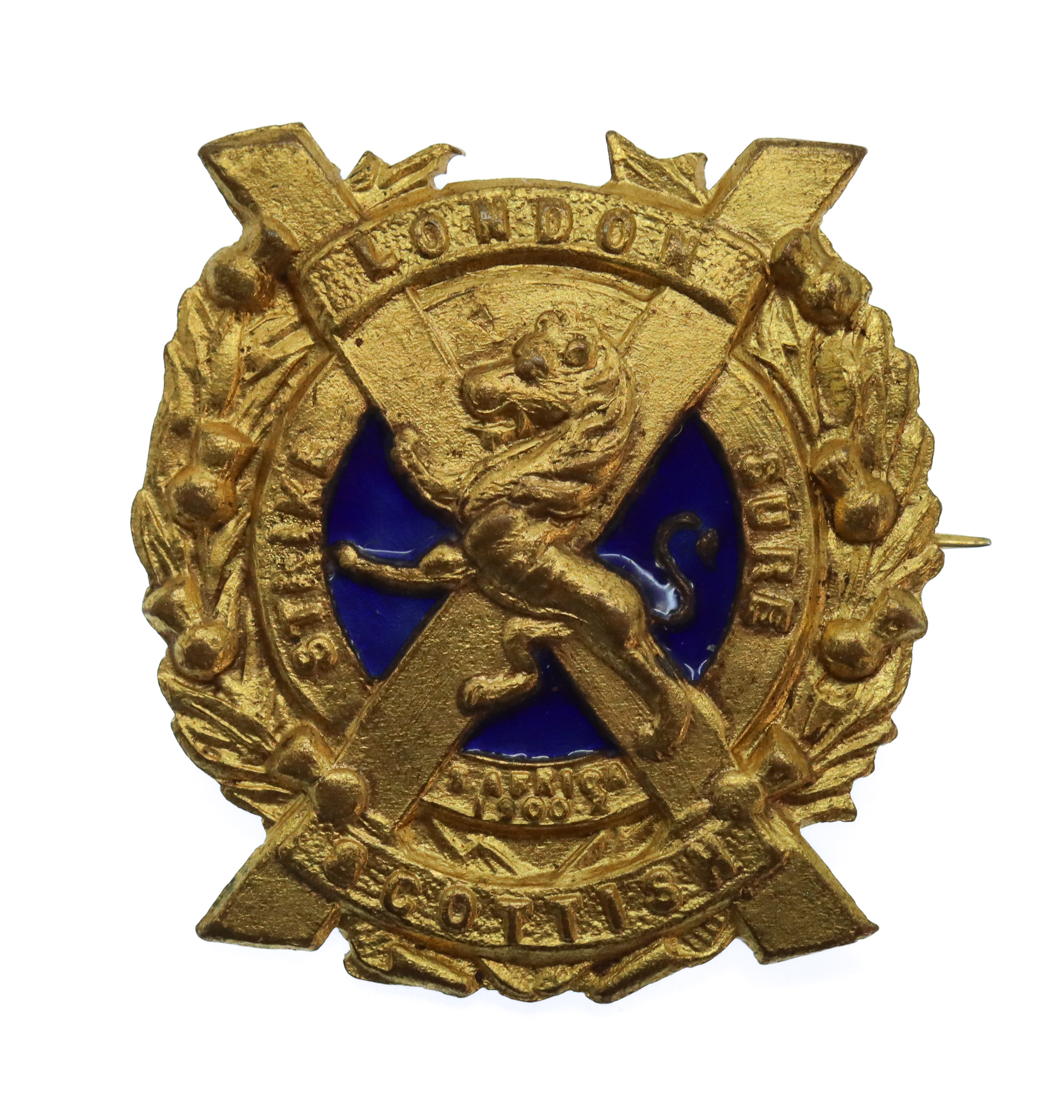 14th County of London Bn. (London Scottish) London Regiment Enamelled Sweetheart Brooch