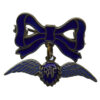 Royal Air Force (R.A.F.) Sterling Silver & Enamel Bow Suspension Sweetheart Brooch 