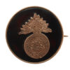 Royal Fusiliers 9ct Gold & Tortoiseshell Sweetheart Brooch