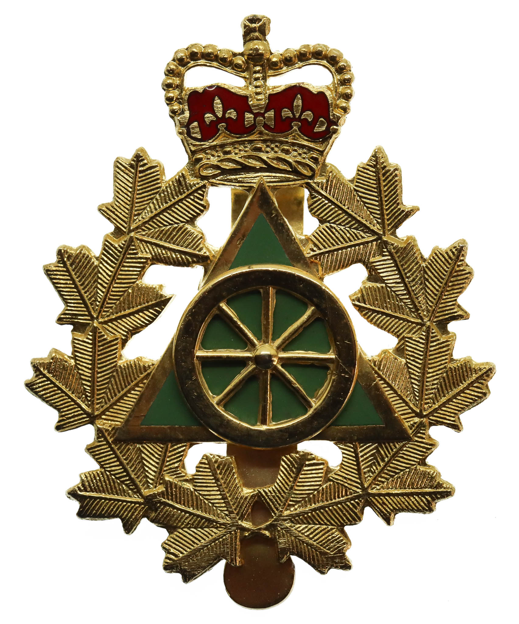 Canadian Forces Civilian Driver Branch Cap Badge - Queen's Crown