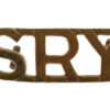 Sherwood Rangers Yeomanry (SRY) Shoulder Title