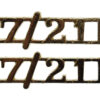 Pair of 17th/21st Lancers (17/21L) Anodised (Staybrite) Shoulder Titles