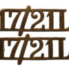 Pair of 17th/21st Lancers (17/21L) Shoulder Titles