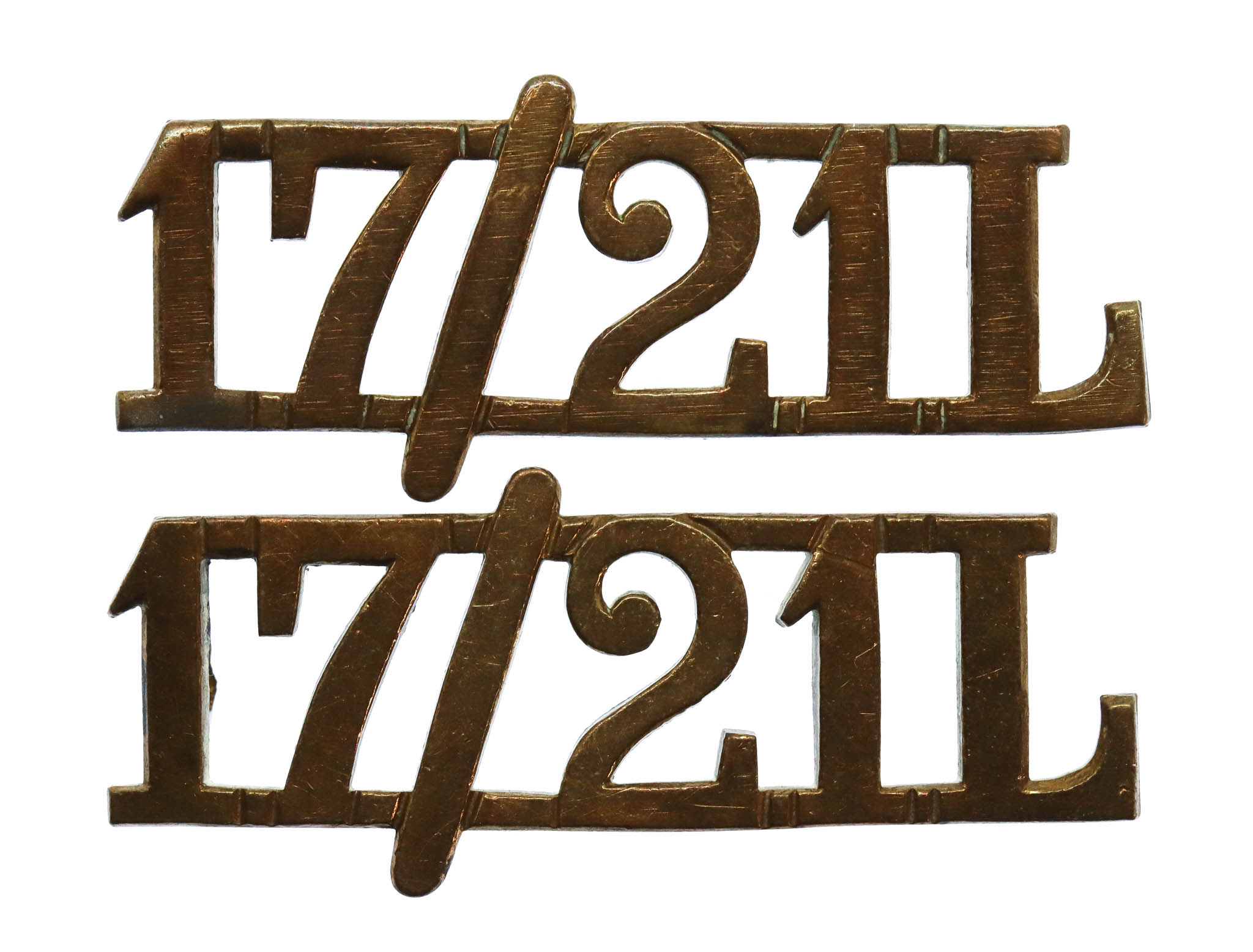 Pair of 17th/21st Lancers (17/21L) Shoulder Titles