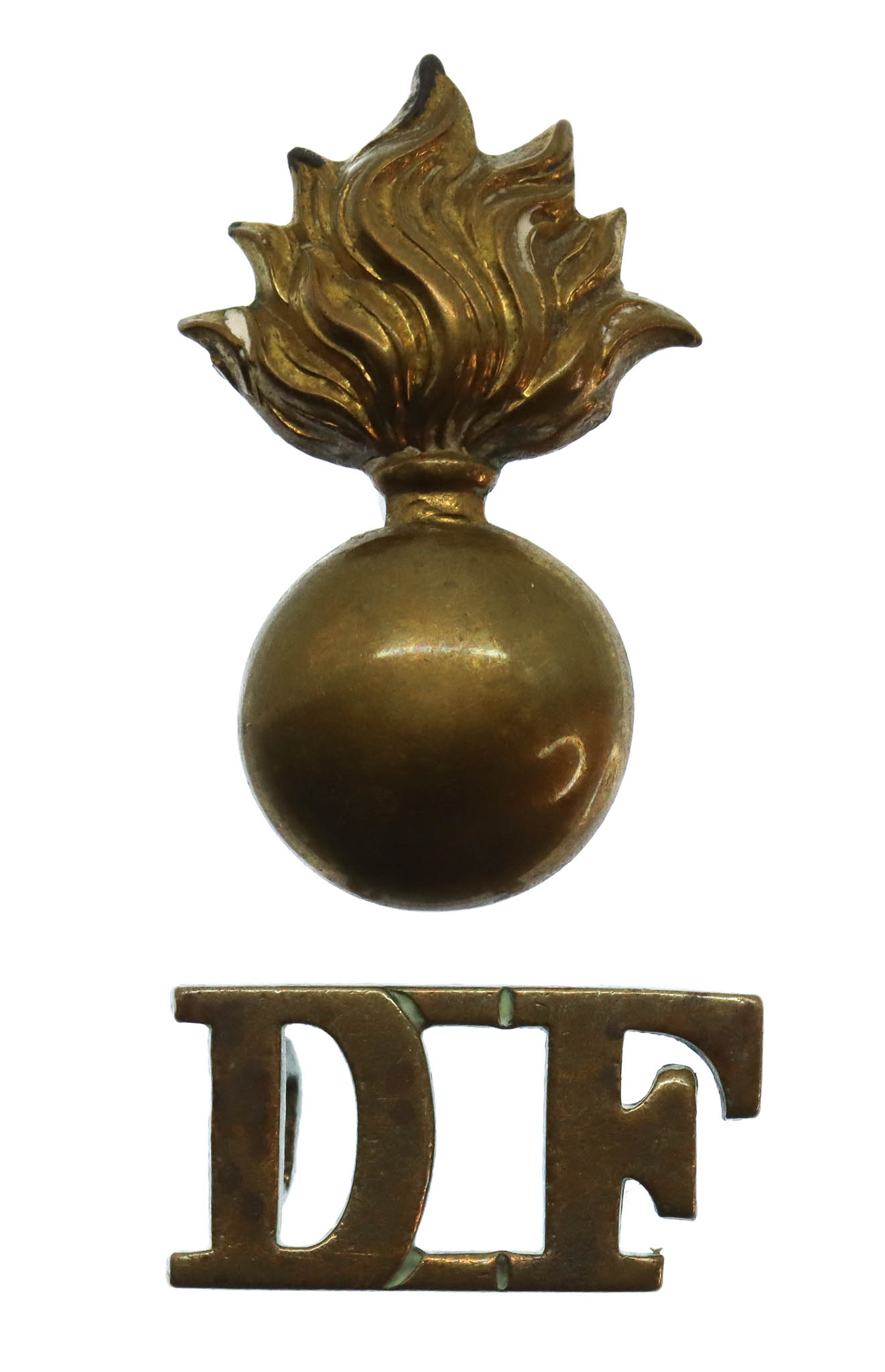 Pre 1903 Royal Dublin Fusiliers (Grenade/D.F.) Shoulder Title
