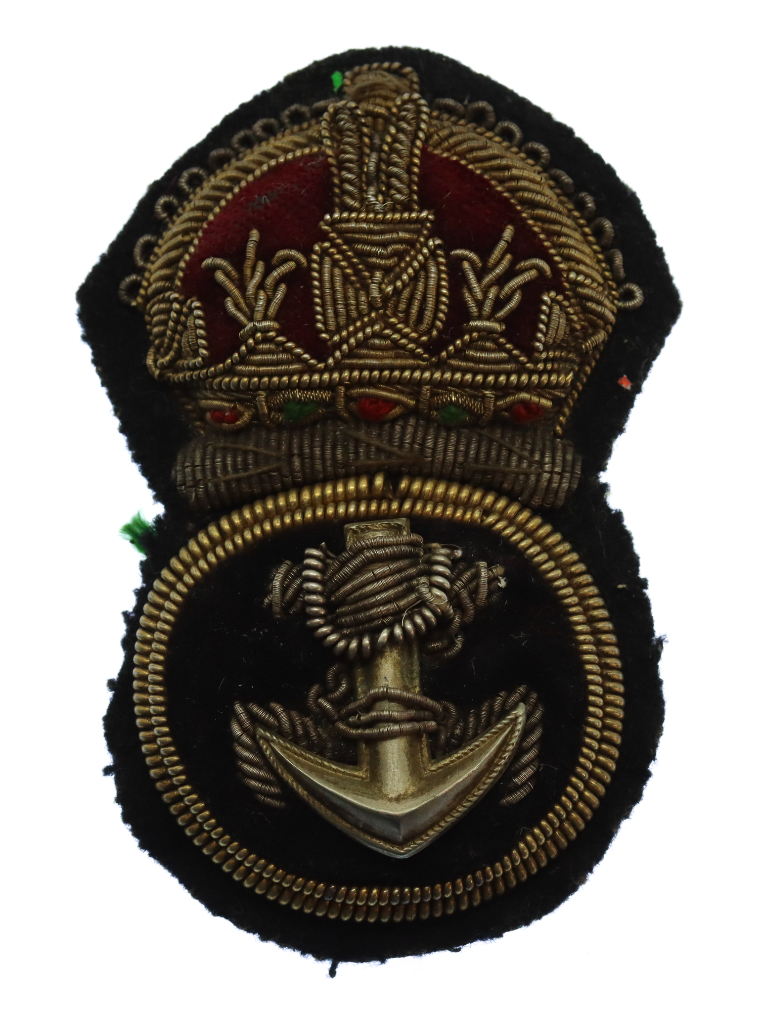 Royal Navy Petty Officer's Bullion Cap Badge - King's Crown