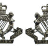 Pair of North Irish Horse Anodised (Staybrite) Collar Badges - Queen's Crown