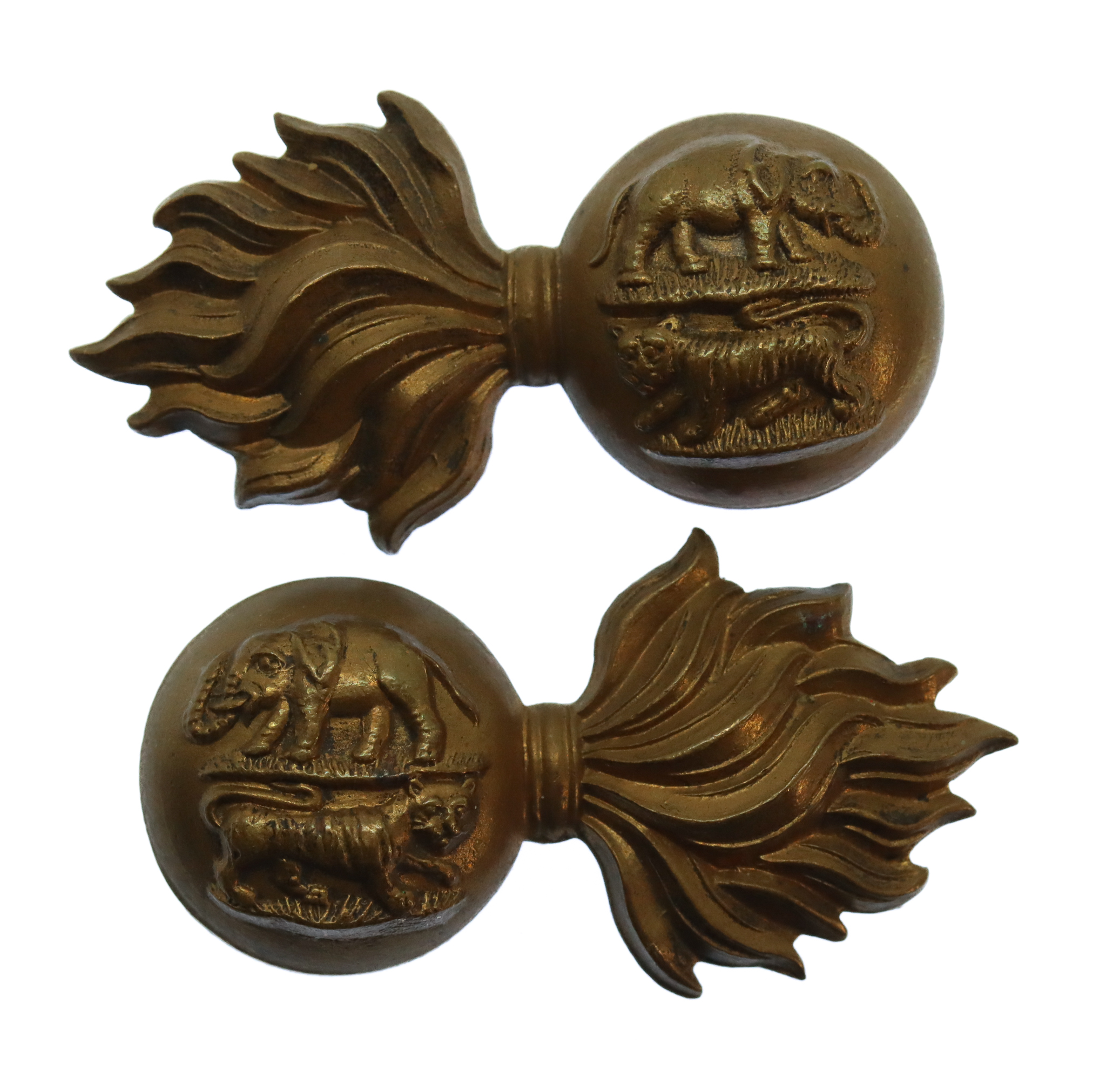 Pair of Royal Dublin Fusiliers Collar Badges