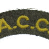 Army Catering Corps (A.C.C.) Cloth Shoulder Title