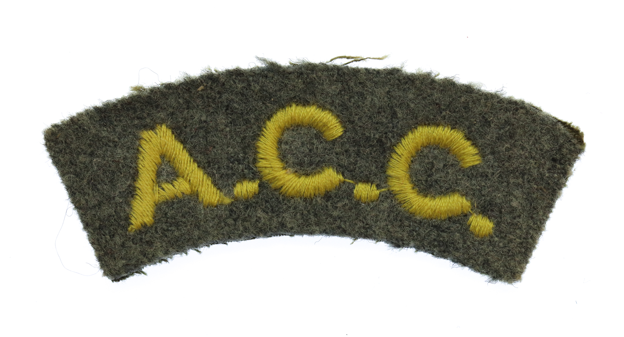 Army Catering Corps (A.C.C.) Cloth Shoulder Title