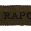 Royal Army Pay Corps (R.A.P.C.) WW2 Cloth Slip On Shoulder Title