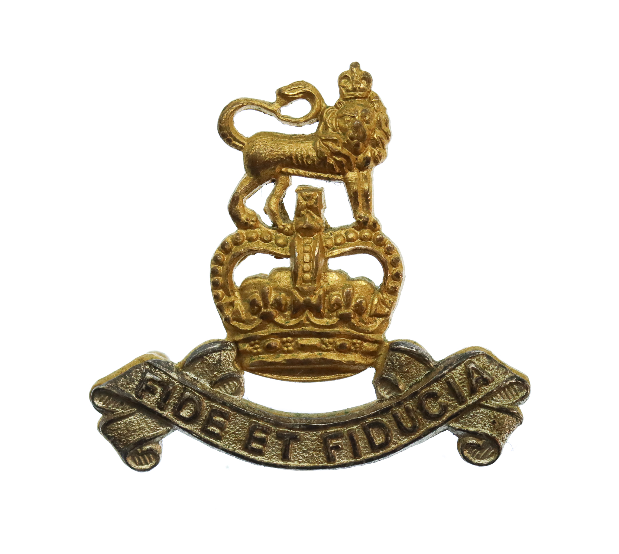 Royal Army Pay Corps (R.A.P.C.) Officer's Dress Collar Badge - Queen's Crown
