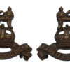 Pair of Royal Army Pay Corps (R.A.P.C.) Officer's Service Dress Collar Badges - King's Crown