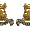 Pair of Royal Army Pay Corps (R.A.P.C.) Officer's Dress Collar Badges - King's Crown