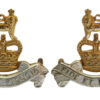 Pair of Royal Army Pay Corps (R.A.P.C.) Officer's Dress Collar Badges - Queen's Crown