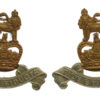 Pair of Royal Army Pay Corps (R.A.P.C.) Bi-Metal Collar Badges - Queen's Crown