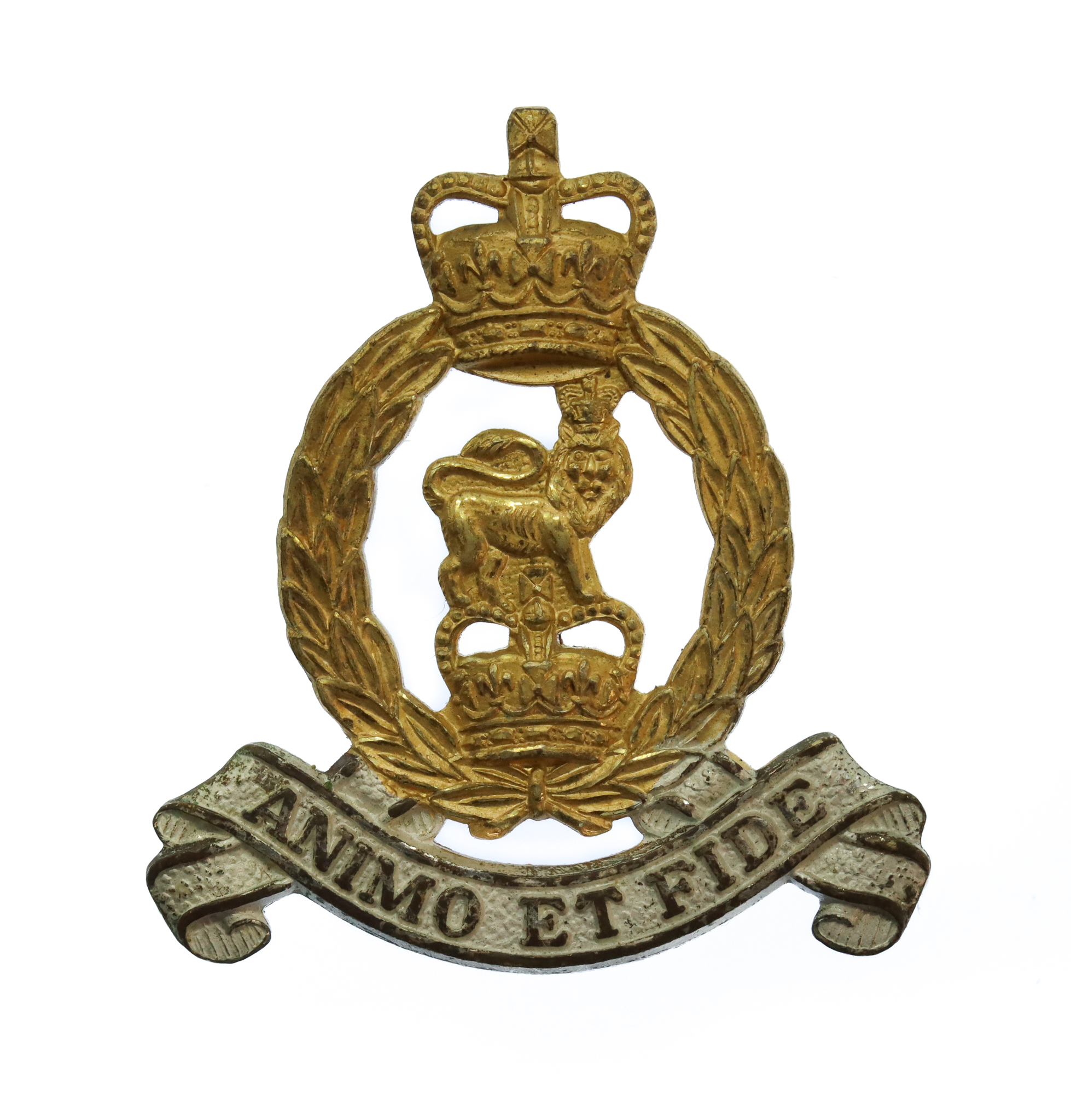 Adjutant General Corps Officer's Dress Collar Badge - Queen's Crown