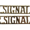Pair of Royal Signals (R.SIGNALS) Anodised (Staybrite) Shoulder Titles