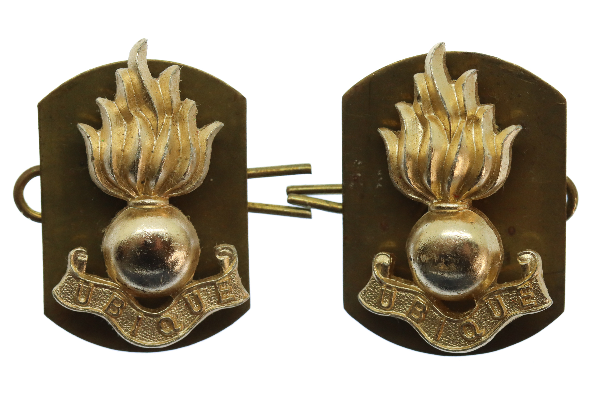 Pair of Royal Engineers Anodised (Staybrite) Collar Badges