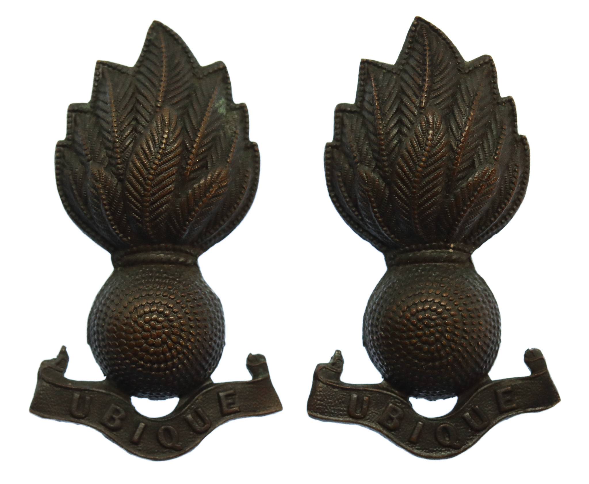 Pair of Royal Engineers Officer's Service Dress Collar Badges