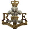 Royal Monmouthshire Royal Engineers Anodised (Staybrite) Cap Badge - Queen's Crown