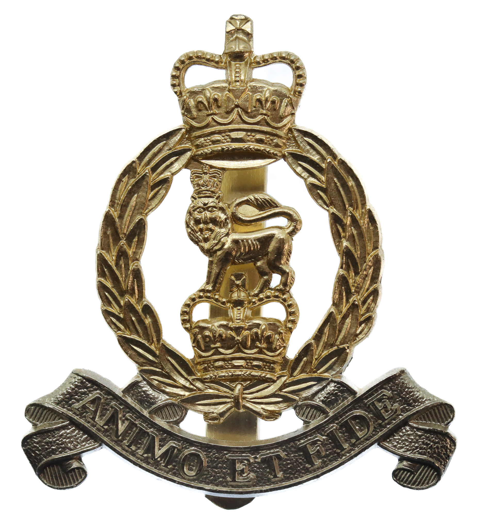 Adjutant General Corps Anodised (Staybrite) Cap Badge - Queen's Crown