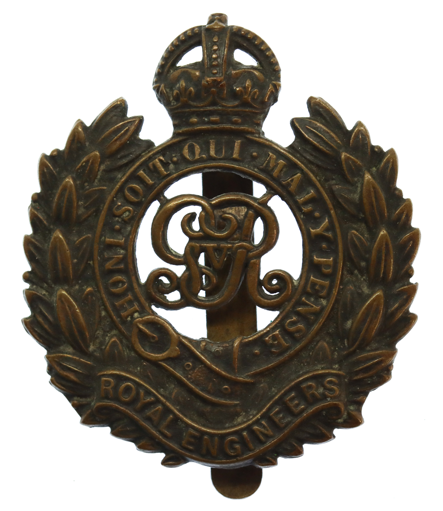 George V Royal Engineers Cap Badge
