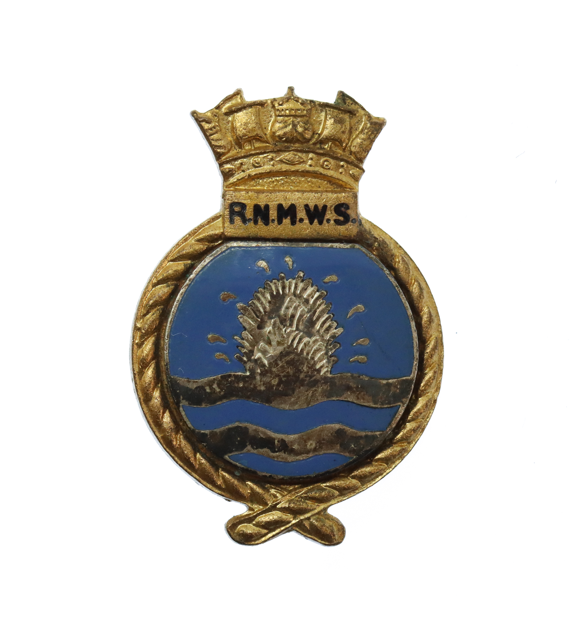 Royal Naval Mine Watching Service (RNMWS) Enamelled Lapel Pin Badge