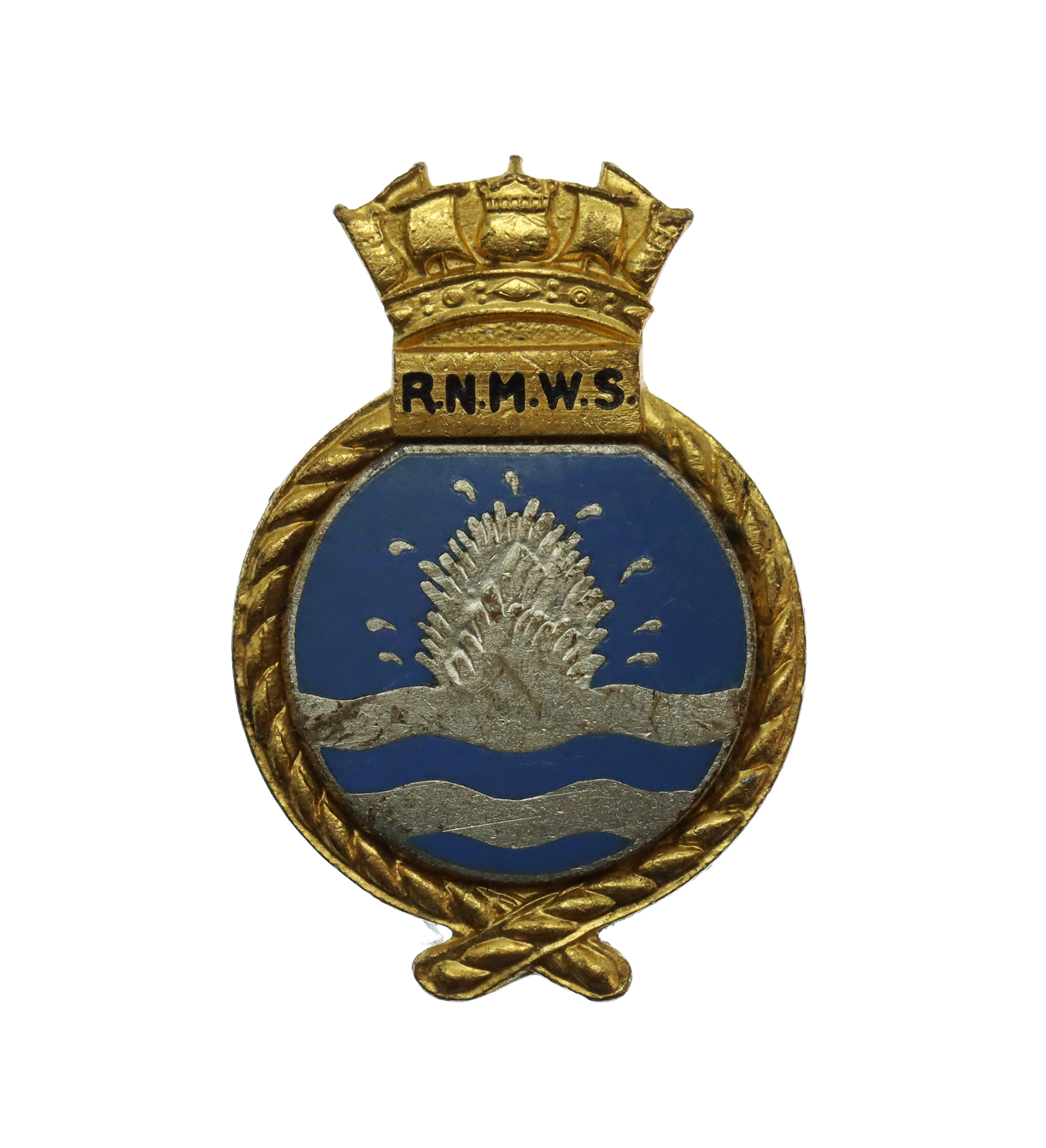 Royal Naval Mine Watching Service (RNMWS) Enamelled Lapel Badge