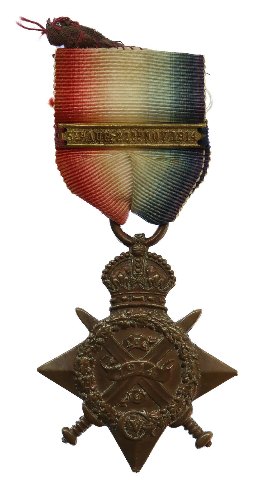 WW1 1914 Mons Star - Pte. J. Woods, Army Service Corps