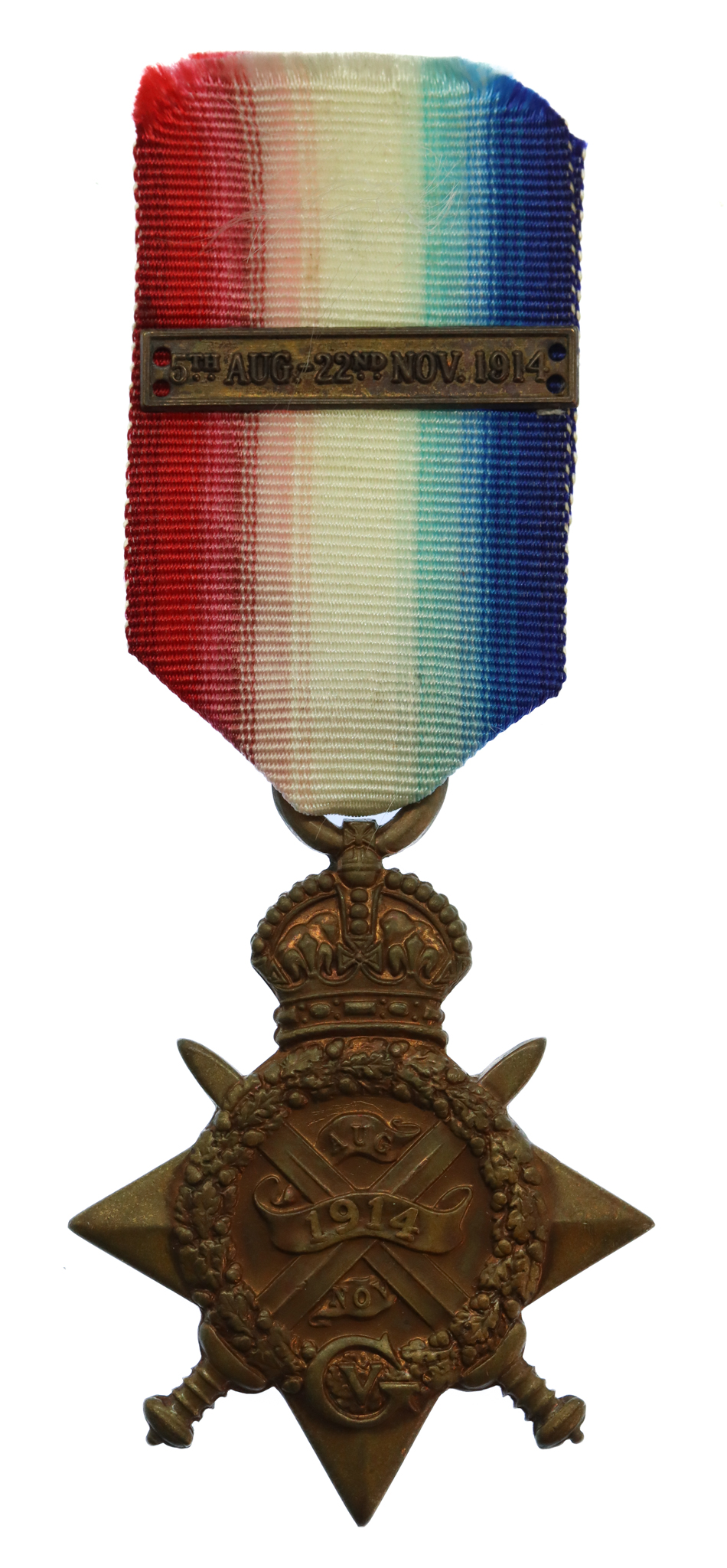  WW1 1914 Mons Star - Pte. W.J. Peacock, 18th Hussars - K.I.A. 9/5/15